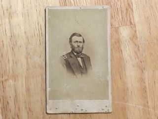 Rare Old Barr & Young General Us Grant Fort Pickering Memphis Tn Army Cdv Photo