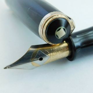 Vintage Osmia/ Faber - Castell 884 Black Gold Nib 14k 585 Fountain Pen Germany1950