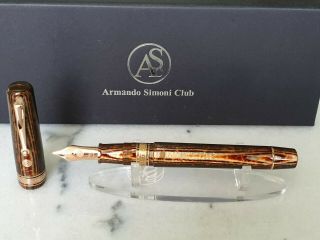 ASC Bologna Extra Arco 18K Gold Magic Flex Nip Fountain Pen and Papers 3