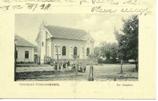Postcard Of A Synagogue In Fuzesabonybol,  Hungary