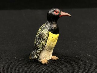 Antique Austrian Vienna Bronze Cold Painted Exotic Penguin Bird