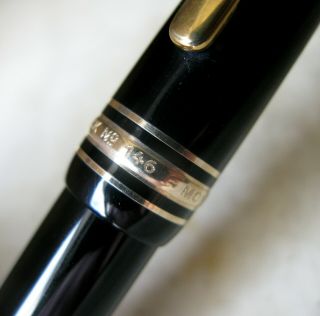 Vintage Montblanc MeisterstÜck 146 Fountain Pen - Solid Gold 18 C Nib