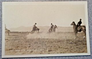 Rare Rppc First Annual Rodeo Klamath Falls Oregon Horse Cowboy Photo Postcard Us