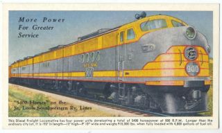 St.  Louis Southwestern Railway Streamliner Cotton Belt Route Ca1940 