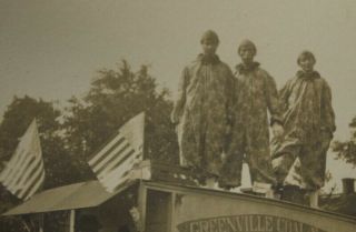 ca.  1908 RPPC Greenville,  PA Coal & Ice Company Horse - Drawn Ice Wagon w/ Clowns 3