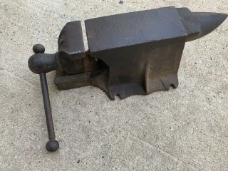 Antique Bench Vise & Anvil Combination Blacksmith Patented 1912 No 380a Forge