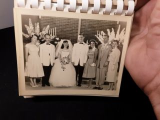 Vintage Wedding Album 12 4 " X 5 " Black & White Photos Dress Cake Brides Maids