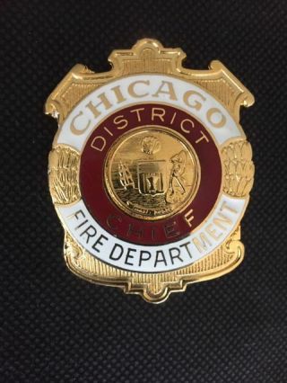 Chicago Fire Department District Chief Badge