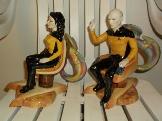 Kevin Francis Star Trek Picard & Troi Toby Jug Set