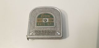 Vintage Evans 10ft.  Long 110w White Tape Advertising Measuring Tape - Look