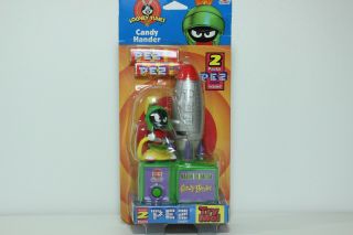 Pez Looney Tunes " Marvin The Martian " On Card 1998 -