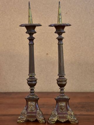 19th Century French Church Candlesticks