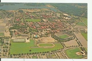 La Baton Rouge Lsu Stadium & Campus Aerial View 1950 - 60s Louisiana Postcard