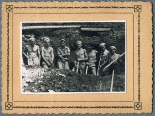 94 Beefcake Bulge Shirtless Men Workers Gay Interest Vintage Photo 1940 