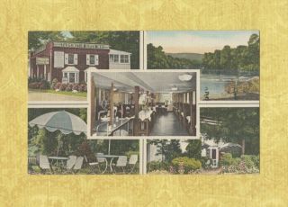 Ct Farmington 1931 - 55 Vintage Postcard River Inn Conn Helen T.  Koroleff