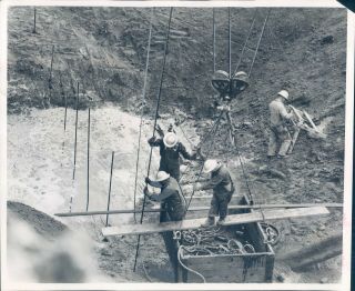 1957 Photo George Carkonen Ravenna Hole Pipe Workers Construction Business 8x10