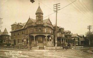 Real Photo Postcard Queen Anne Mansion,  Doylestown,  Pennsylvania Ca 1910