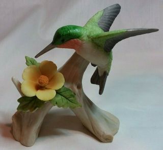 Vintage Lefton Hummingbird Figurine - Signed & Numbered Kw1112 - 3.  75 " H