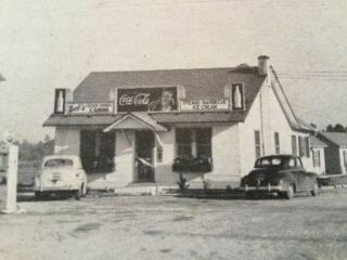 1930’s Postcard Bob’s Cabins Restaurant Elizabeth City NC Coca - Cola Sign 2