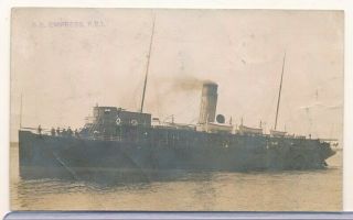 S.  S.  Empress Antique Ferry Boat Real Photo Rppc Postcard Prince Edward Island