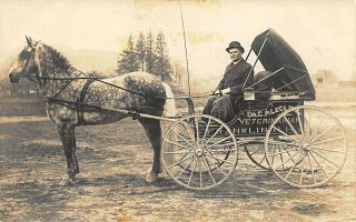 Franklin Nh Veterinarian Doctor Horse & Wagon Real Photo Postcard