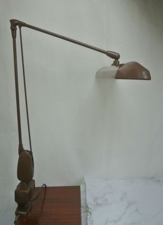 Vintage Dazor Floating Industrial Drafting Desk Task Table Lamp Steampunk 