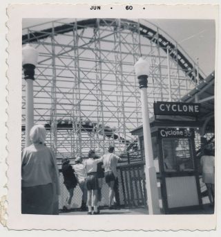 Cyclone Roller Coaster @ Revere Beach Amusement Park Vtg 60 