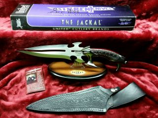 Vintage Gil Hibben Uc1169 Jackal " Buffy The Vampire Slayer " Knife W/sheath&stand