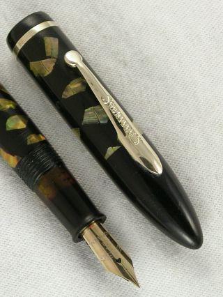 Vintage 1930s Sheaffer " Mother Of Pearl " Balance Fountain Pen Restored