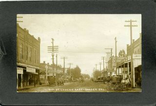 Sanger,  Fresno County,  Ca,  7th Street,  Business Dist,  1911,  Rppc