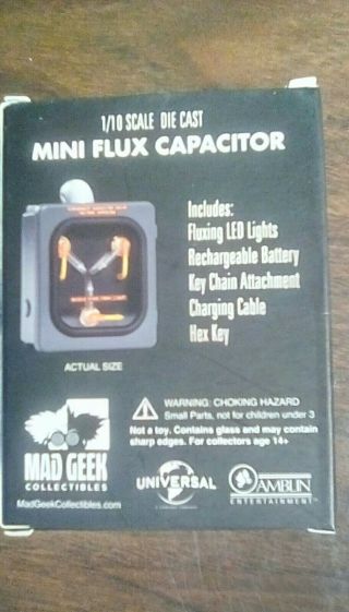 Back to the Future Mini Flux Capacitor Keychain,  Spare Battery & Circuit Board 3