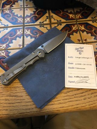 Chris Reeve Knives Sebenza 25 / Cpm - S35vn Blade / Titanium Frame Lock