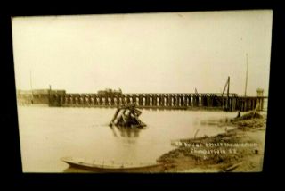 Early,  Railroad Bridge Across The Missouri,  Chamberlain,  South Dakota,  Real Photo