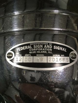 Federal Signal Model 19 Propello Ray spinning light 6