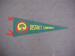 Orig Vintage Boy Scout Pennant Arbutus District 1964 District Camporee