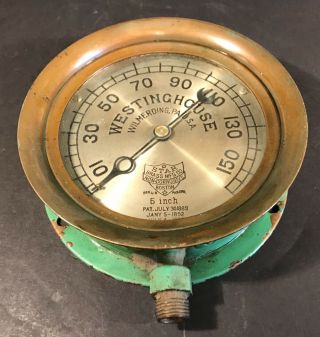 Vintage Westinghouse Brass Steam Gage Made By Star Manufacturing Company