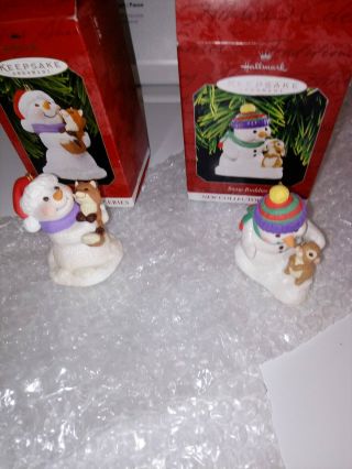 1998 & 1999 Hallmark Keepsake Ornament Snow Buddies