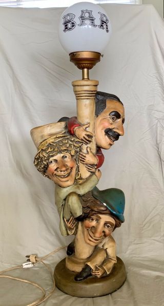 Marx Brothers Street Light Bar Lamp Statue 1972 Theatrical Creations - Rare