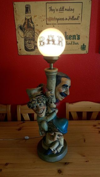 Marx Brothers Street Light Bar Lamp Statue 1972 Theatrical Creations - Rare 3