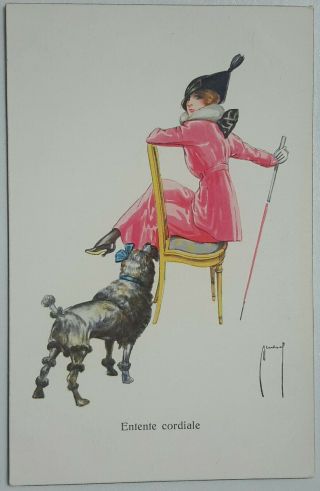 Deco Glamour / Fashion,  " Entente Cordiale ",  Poodle Dog,  By Usabal,  C 1920