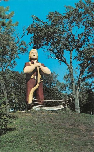 C22 - 4463,  Johnny Kaw Statue,  Manhattan,  Ks. ,  Postcard.