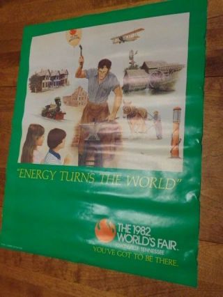 1982 World’s Fair Poster “energy Turns The World” Plate 1