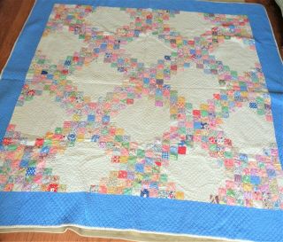 Antique Hand Sewn Patchwork Quilt 73 X 73