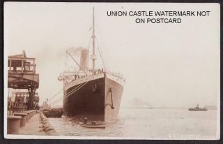 Uncommon At Liverpool Real Photo Postcard White Star Line Rms Laurentic C1912