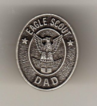 Eagle Scout Dad Recognition Pin,  Oval Metal,  In Pkg