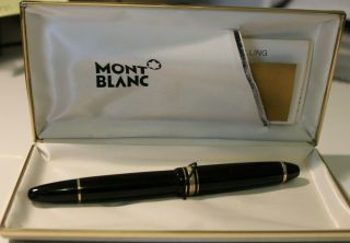 Mont Blanc Black Meisterstuck Germany No 146 14 K Gold Nib 4810 Fountain Pen