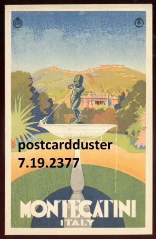 2377 - Italy Montecatini 1930s Art Deco Poster Type