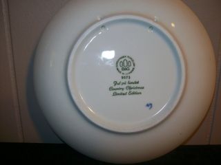 Copenhagen Christmas Plate 1973 Country Christmas Limited Edition B&G 2