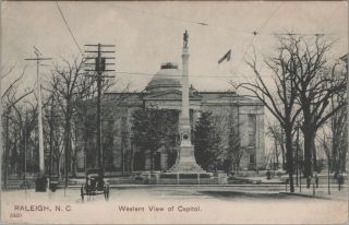 (n359) Vintage Postcard,  Rppc,  Capitol,  Raleigh,  North Carolina