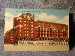 Vintage Postcard Hotel Morton,  Virginia Ave. ,  Near Atlantic City,  N.  J.